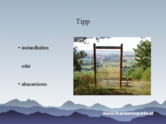 Tipp: instand halten oder abmontieren